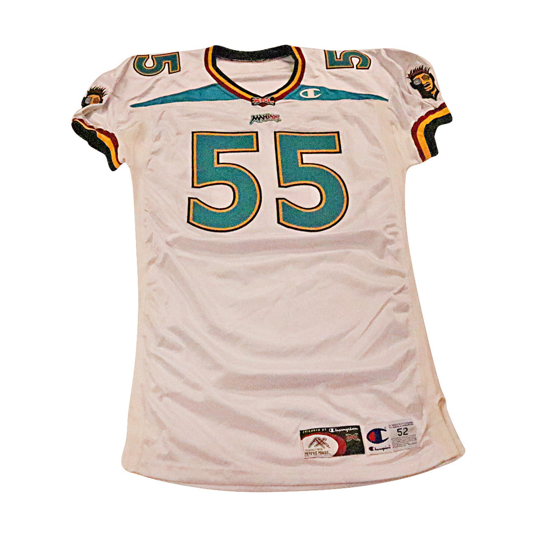 Memphis Maniax 2001 #55 Team Issued Away Jersey Size 52 +2