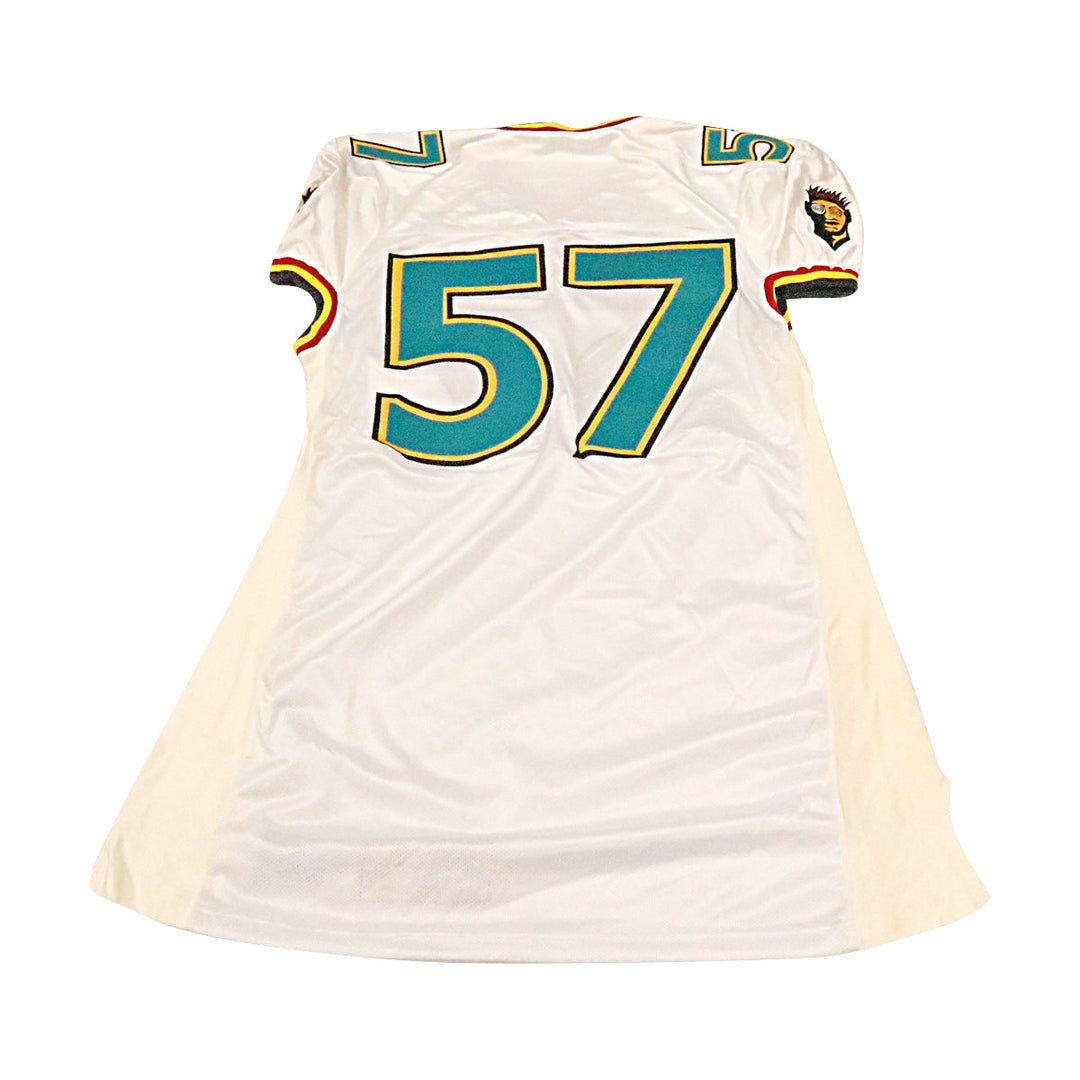 Memphis Maniax #57 Game Used Away Jersey Size 54 +2 Linemen Cut