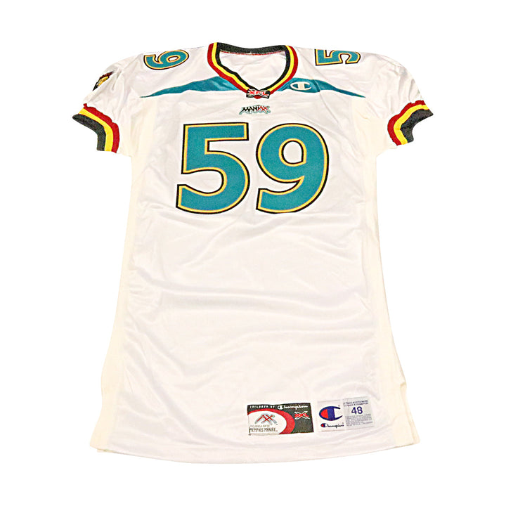 Memphis Maniax 2001 #59 Game Used Away Jersey Size 48 +2