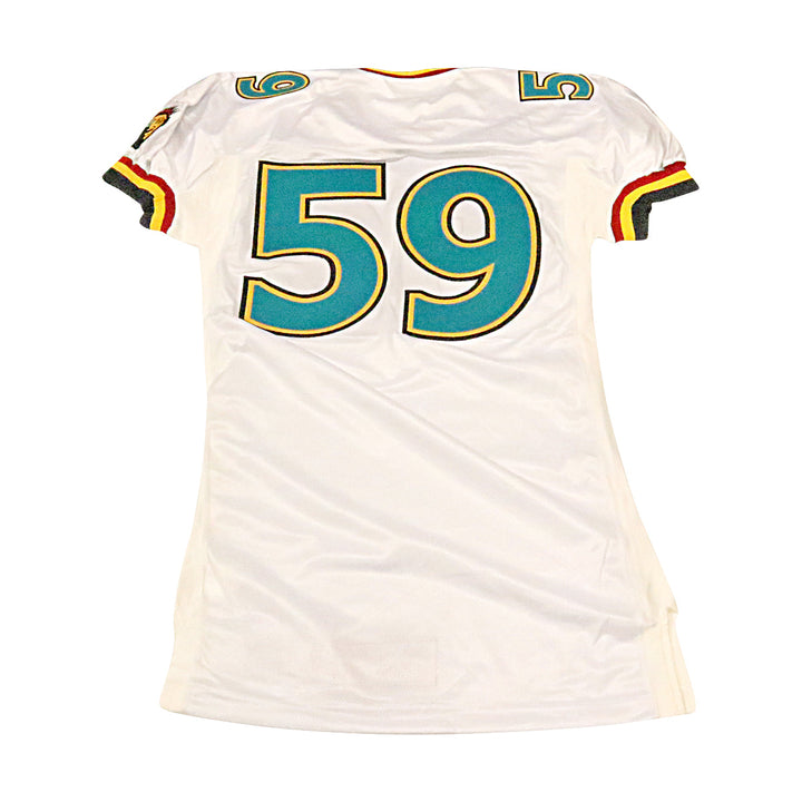 Memphis Maniax 2001 #59 Game Used Away Jersey Size 48 +2