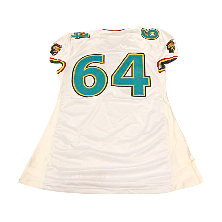 Memphis Maniax 2001 #64 Team Issued Away Jersey Size 54 +2 Linemen Cut