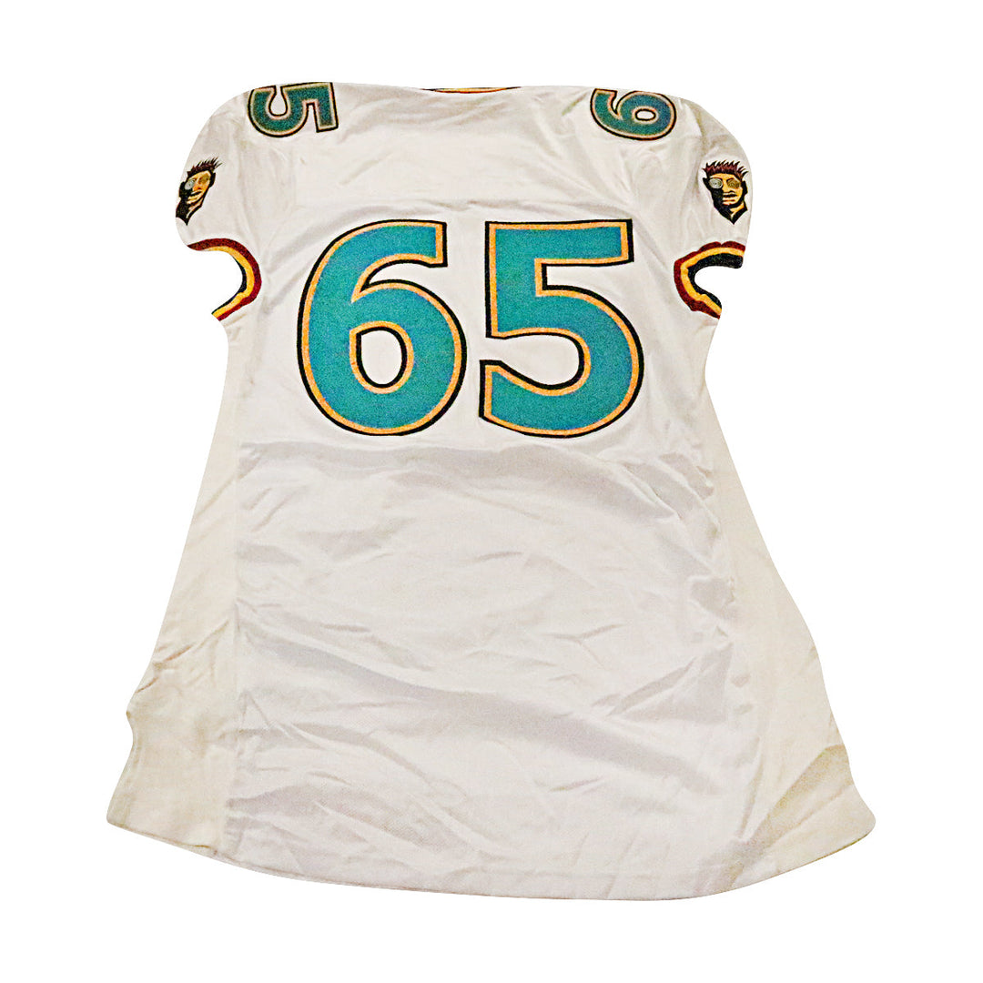 Memphis Maniax 2001 #65 Team Issued Away Jersey Size 54 +2 Linemen Cut
