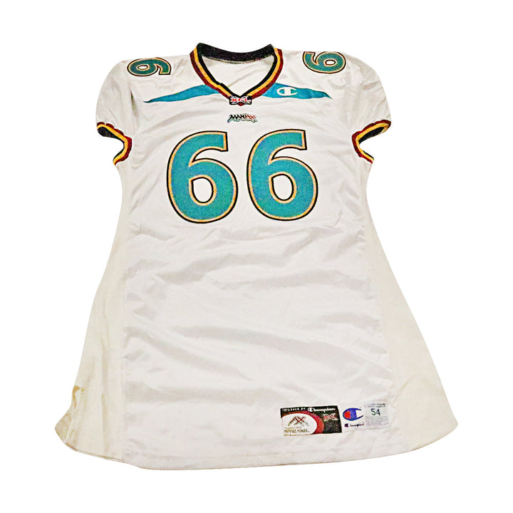 Memphis Maniax 2001 #66 Team Issued Away Jersey Size 54 +2 Linemen Cut