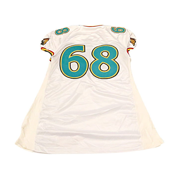 Memphis Maniax 2001 #68 Team Issued Away Jersey Size 56 +2 Linemen Cut