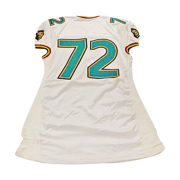 Memphis Maniax 2001 #72 Team Issued Away Jersey Size 54 +2 Linemen Cut
