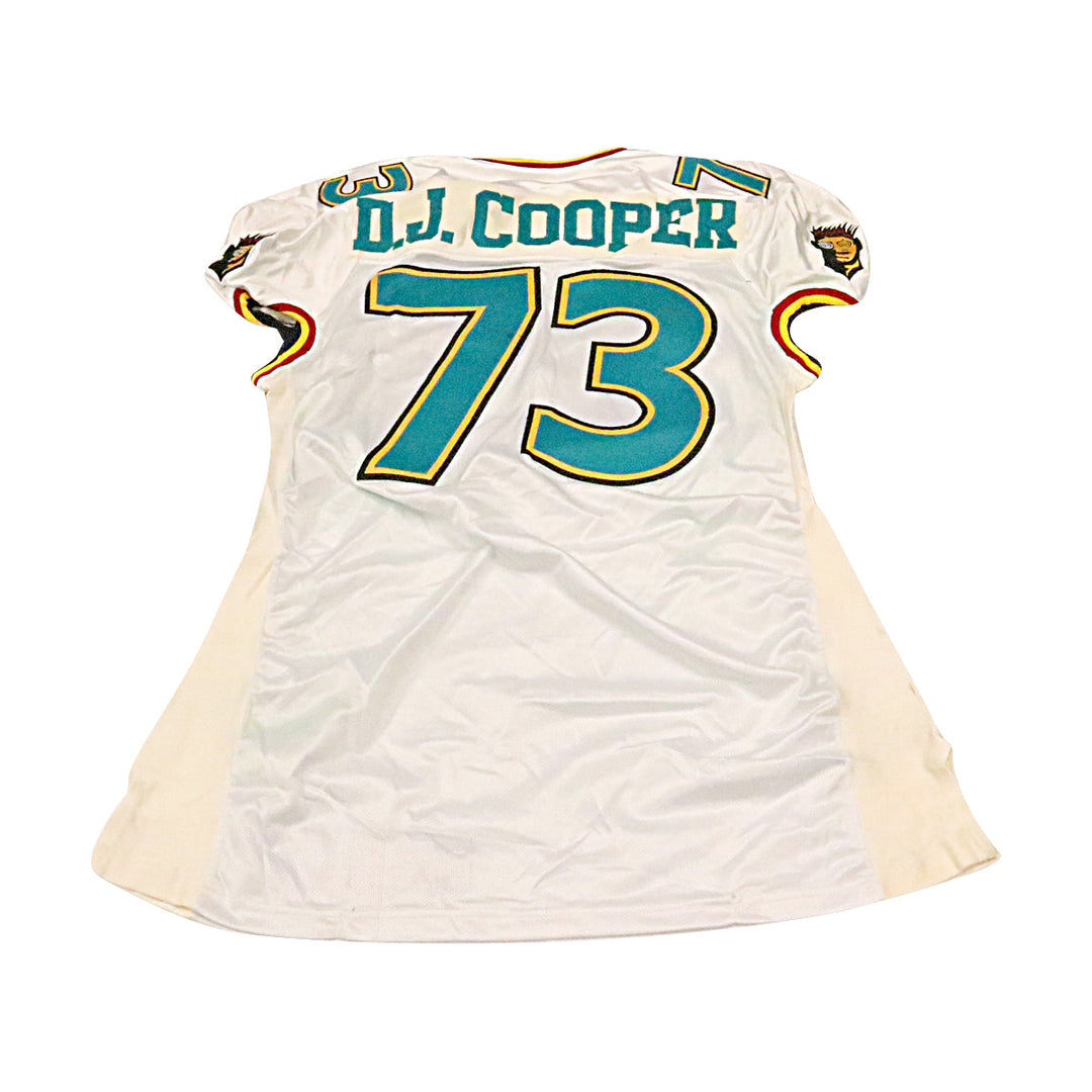 D.J. Cooper Memphis Maniax 2001 Game Used Away Jersey Size 56 +2