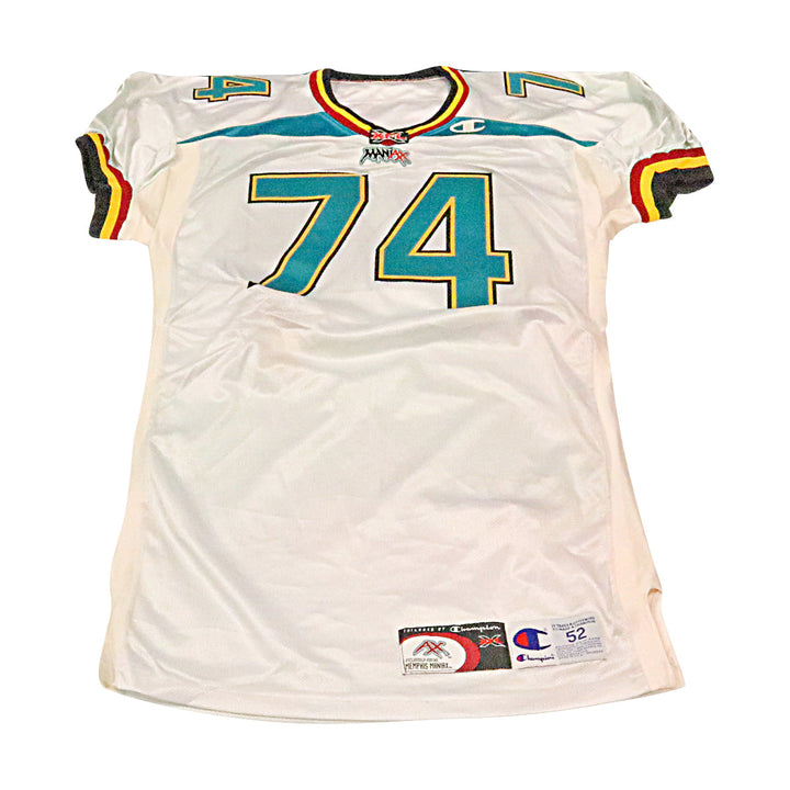 Bernard Williams Memphis Maniax 2001 Game Used Away Jersey Size 52 +2