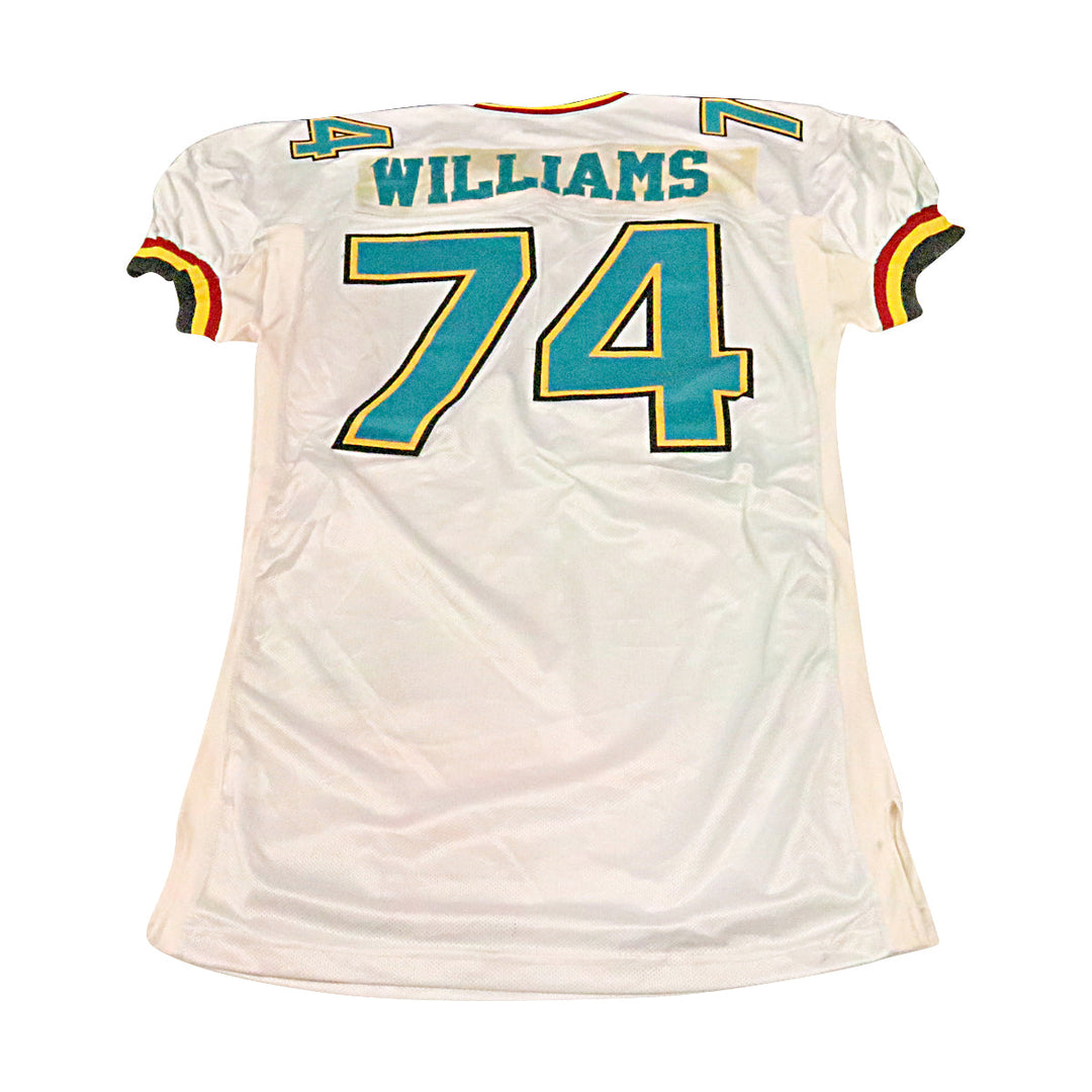 Bernard Williams Memphis Maniax 2001 Game Used Away Jersey Size 52 +2