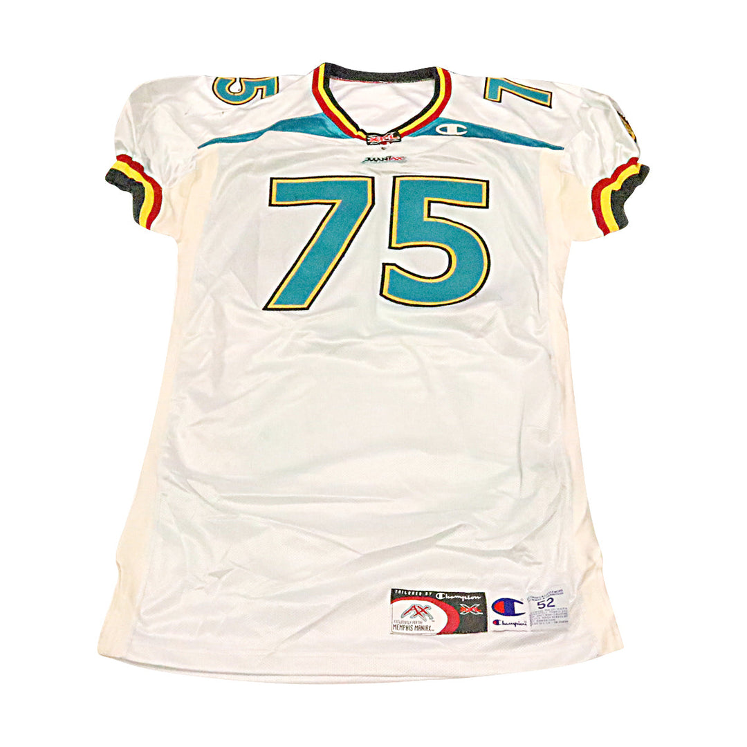 Memphis Maniax 2001 #75 Team Issued Away Jersey Size 52 +2