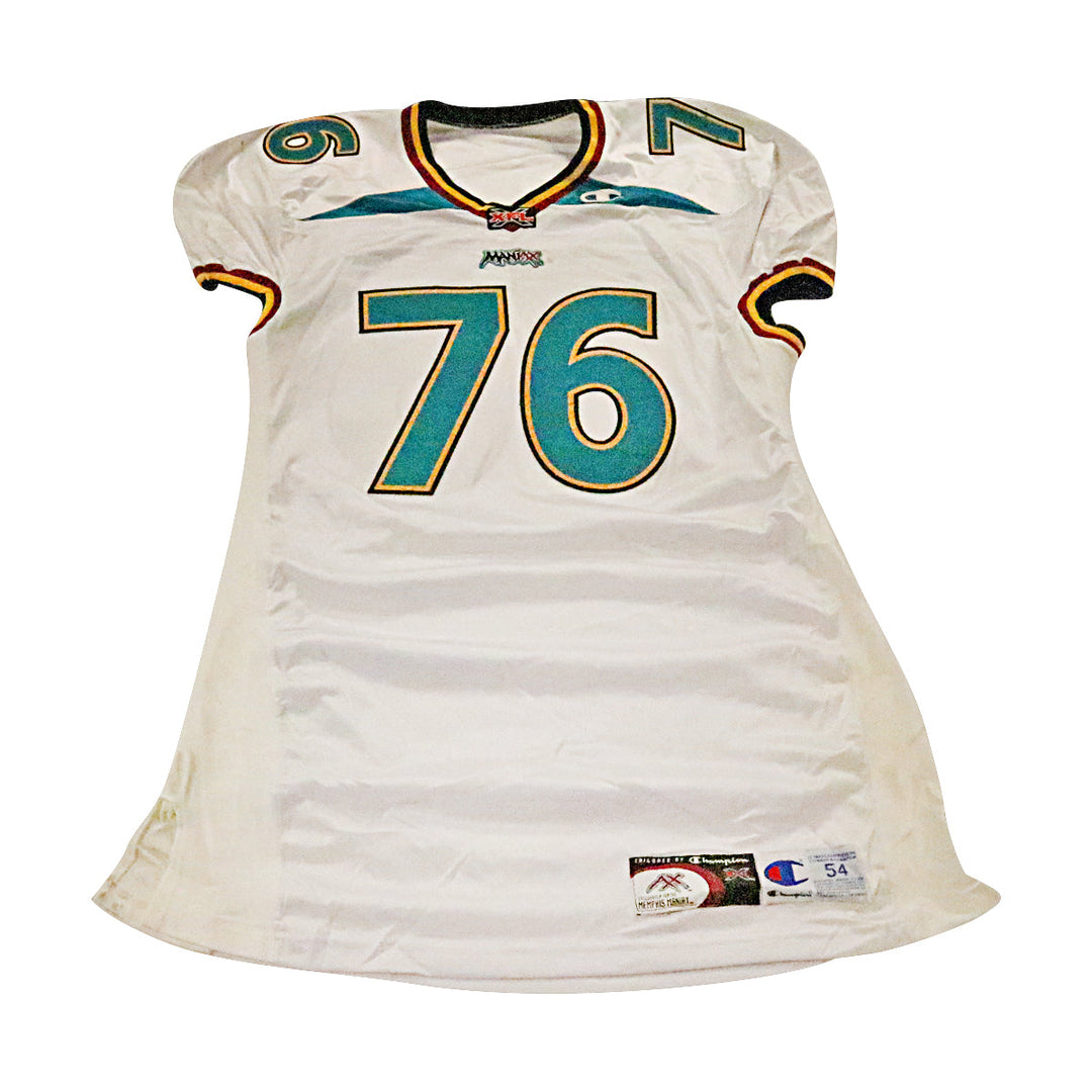 Memphis Maniax 2001 #76 Team Issued Away Jersey Size 54 +2 Linemen Cut