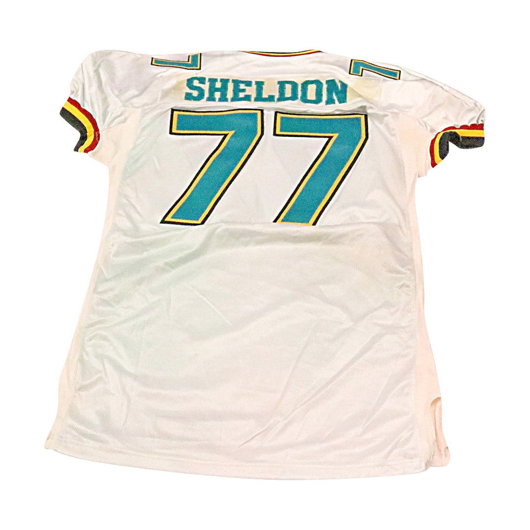 Mike Sheldon Memphis Maniax 2001 Game Used Away Jersey Size 54 +2