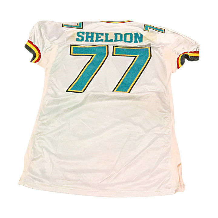 Mike Sheldon Memphis Maniax 2001 Game Used Away Jersey Size 54 +2