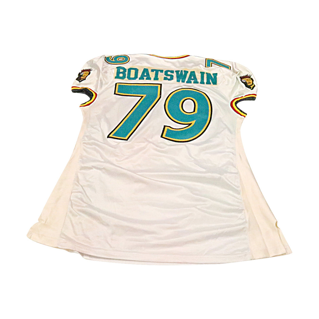 Harry Boatswain Memphis Maniax 2001 Game Used Away Jersey Size 58 +2 Linemen Cut