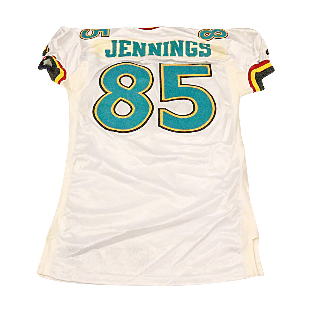 John Jennings Memphis Maniax 2001 Game Used Away Jersey Size 50 +2