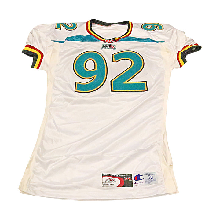 Leonta Rheams Memphis Maniax 2001 Game Used Away Jersey Size 50 +2
