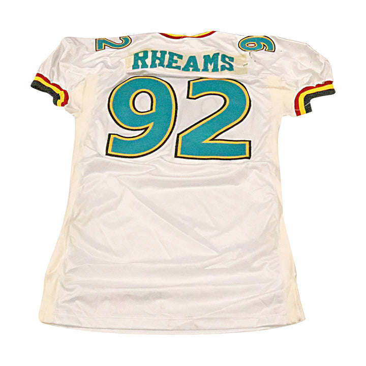 Leonta Rheams Memphis Maniax 2001 Game Used Away Jersey Size 50 +2