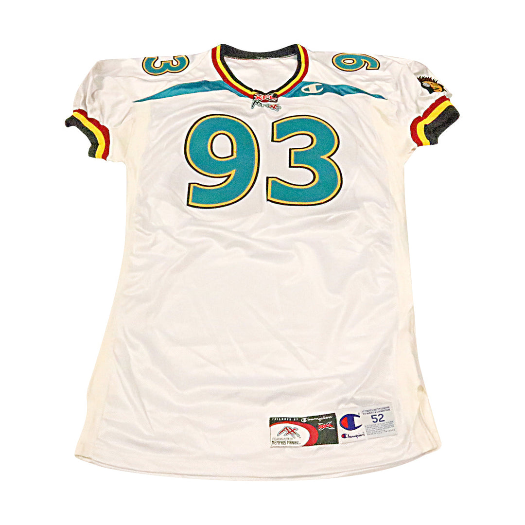 Memphis Maniax 2001 #93 Team Issued Away Jersey Size 52 +2