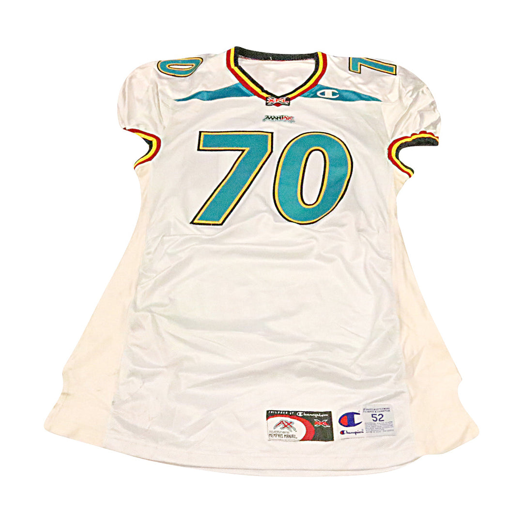 Memphis Maniax 2001 #70 Team Issued Away Jersey Size 54 +2 Linemen Cut