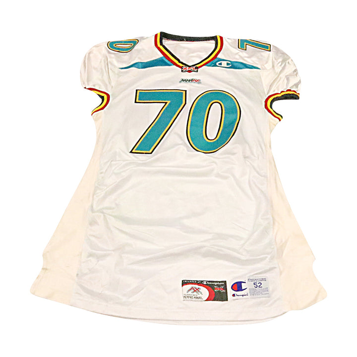 Memphis Maniax 2001 #70 Team Issued Away Jersey Size 54 +2 Linemen Cut