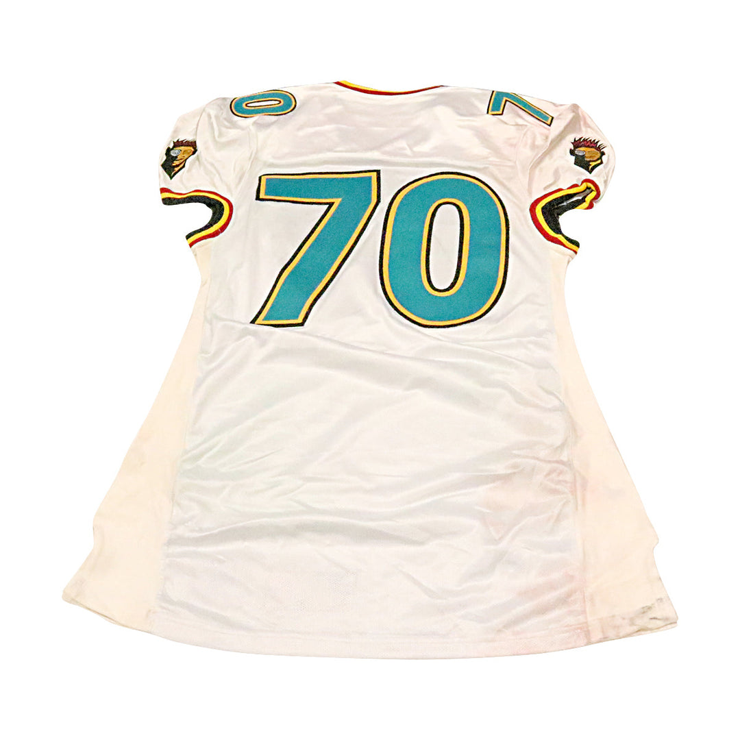 Memphis Maniax 2001 #70 Team Issued Away Jersey Size 54 +2 Linemen Cut