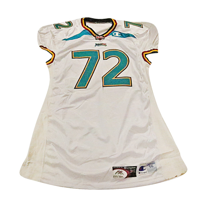 Memphis Maniax 2001 #72 Team Issued Away Jersey Size 56 +2 Linemen Cut