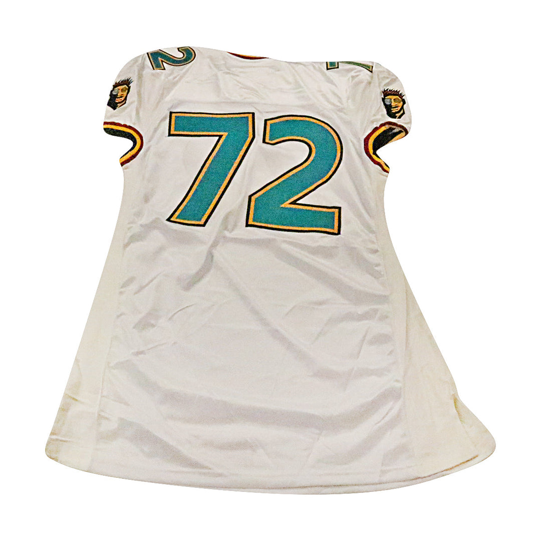 Memphis Maniax 2001 #72 Team Issued Away Jersey Size 56 +2 Linemen Cut