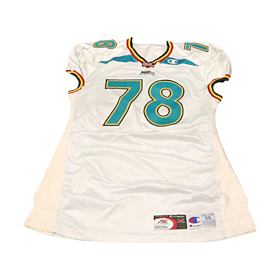 Memphis Maniax 2001 #78 Team Issued Away Jersey Size 56 +2 Linemen Cut
