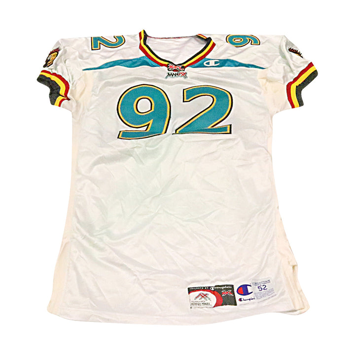 Memphis Maniax 2001 #92 Team Issued Away Jersey Size 52 +2