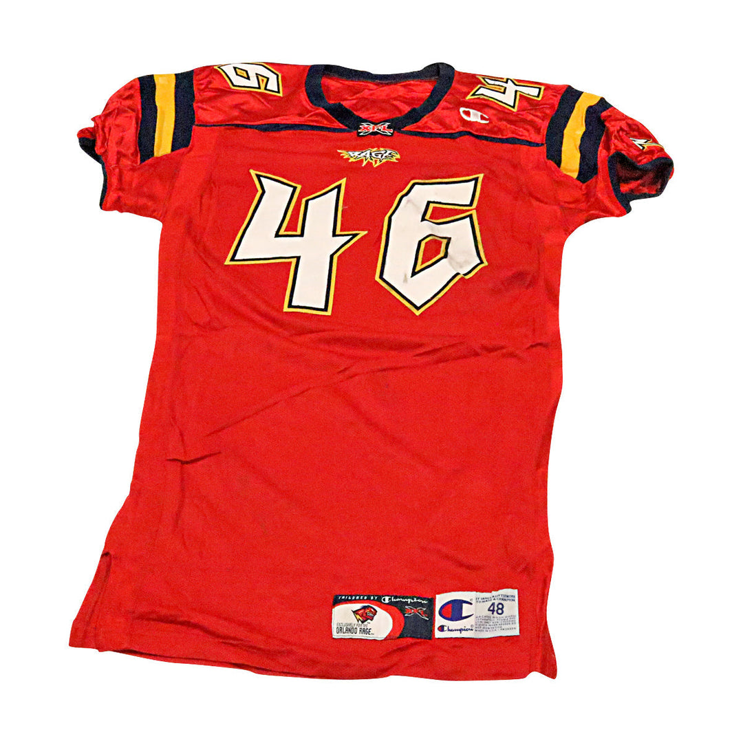 Rich Young Orlando Rage 2001 Game Used Home Jersey Size 48 +2