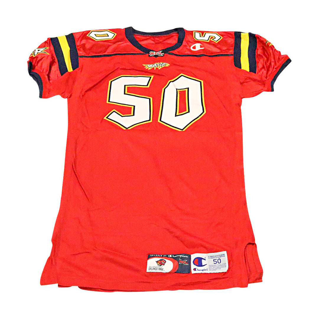 Jefferson Orlando Rage 2001 Game Used Home Jersey Size 50 +2