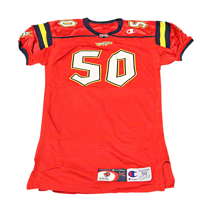 Jefferson Orlando Rage 2001 Game Used Home Jersey Size 50 +2