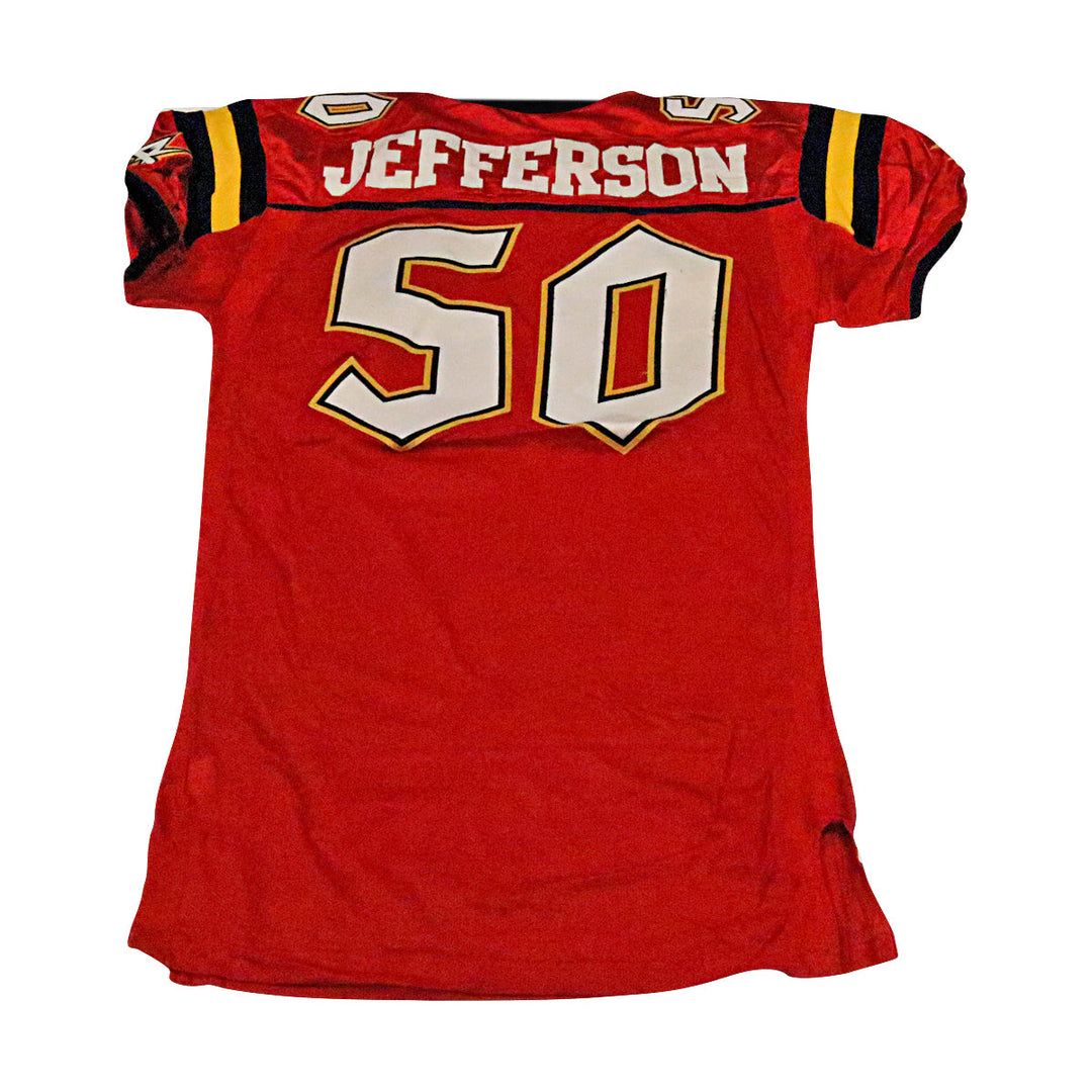 Jefferson Orlando Rage 2001 Game Used Home Jersey Size 50 +2