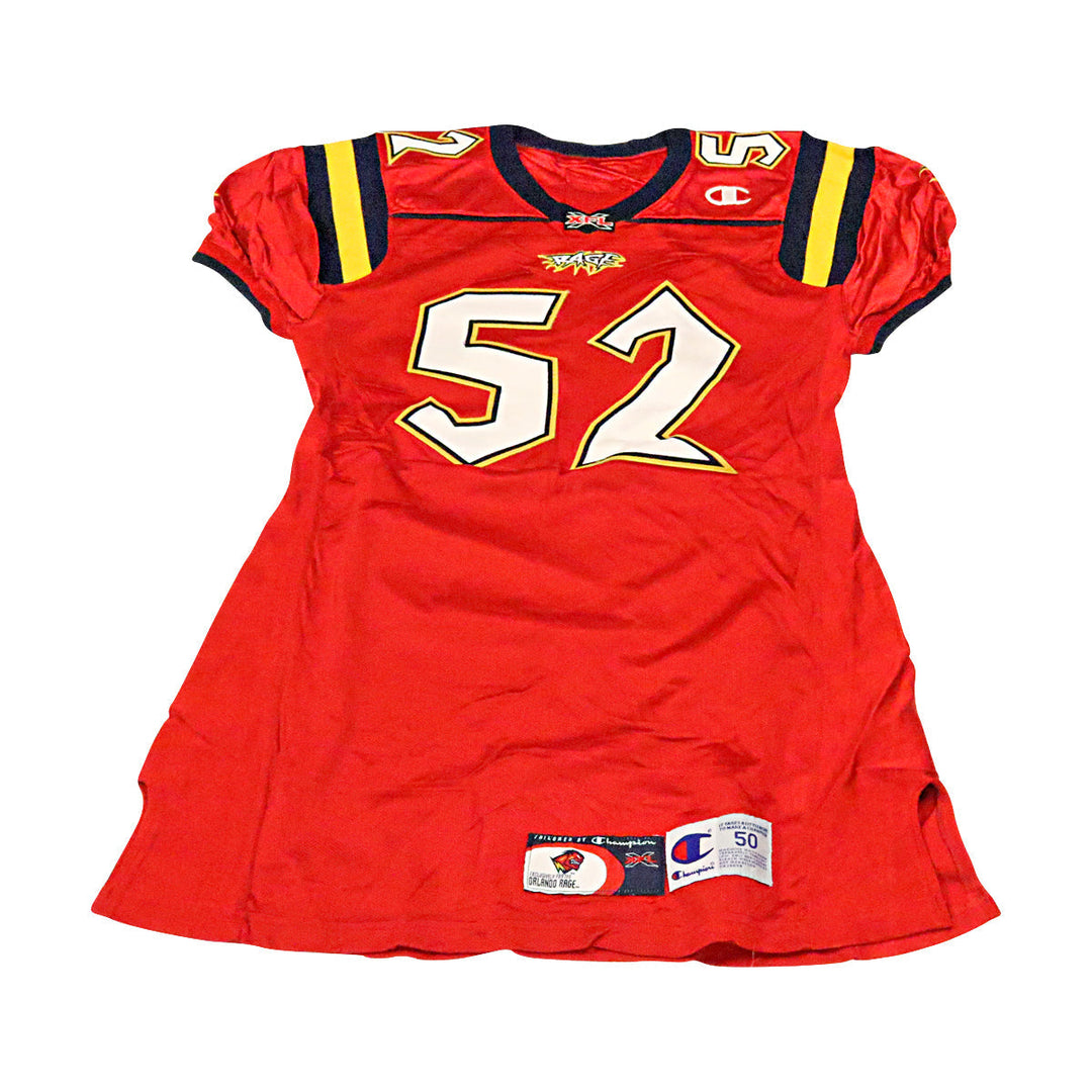 Joe Cummings Orlando Rage 2001 Game Used Home Jersey Size 50 +2 Linemen Cut