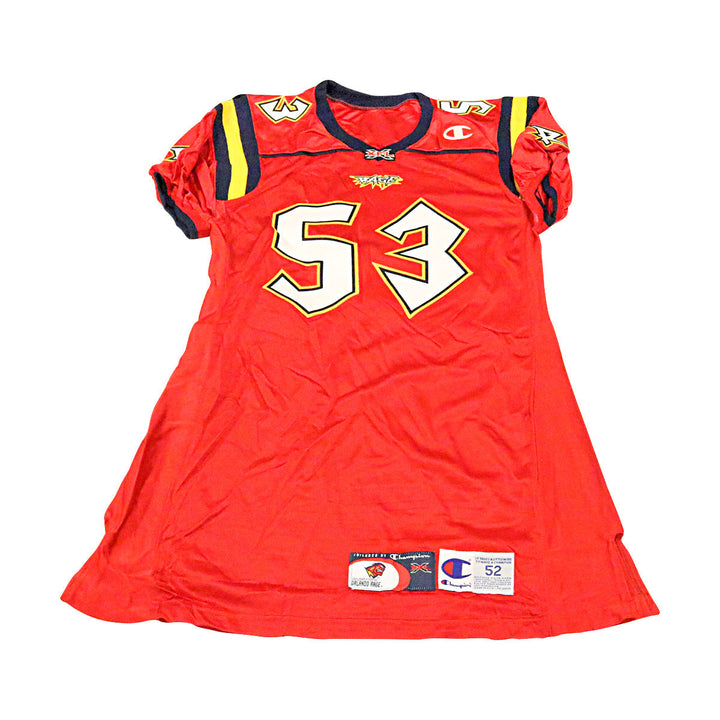 Orlando Rage 2001 #53 Team Issued Home Jersey 52 +2 Linemen Cut