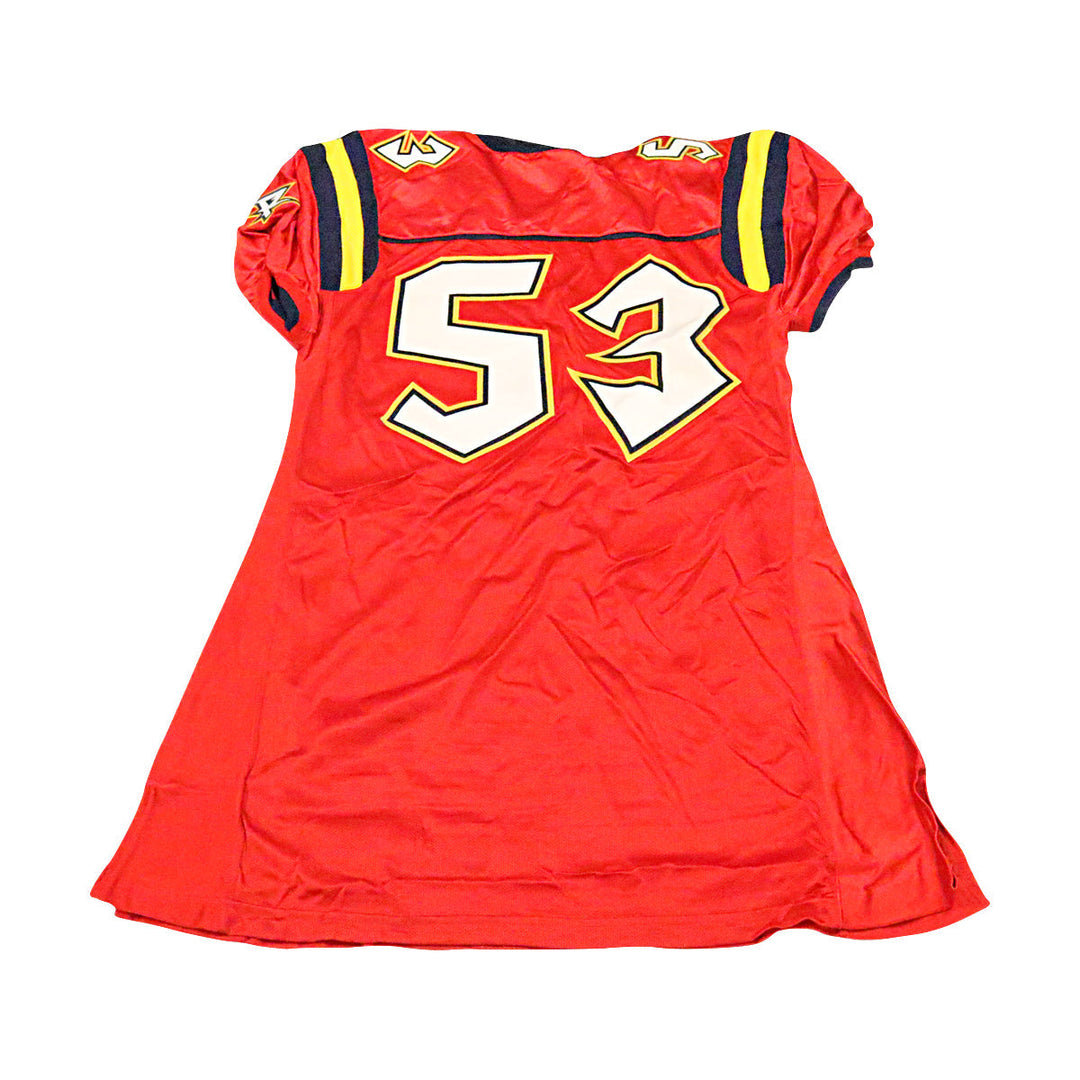 Orlando Rage 2001 #53 Team Issued Home Jersey 52 +2 Linemen Cut