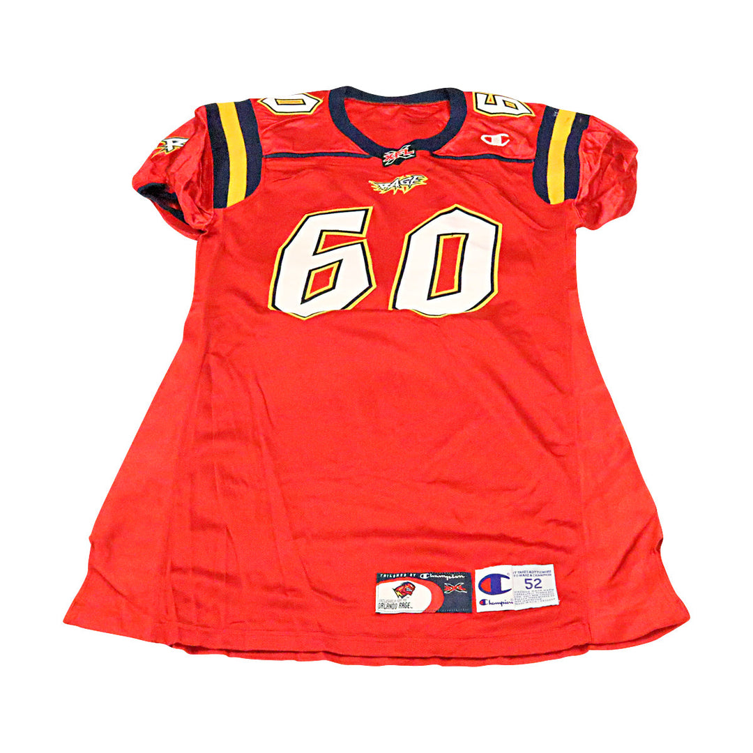 Garin Patrick Orlando Rage 2001 Game Used Home Jersey Size 52 +2 Linemen Cut