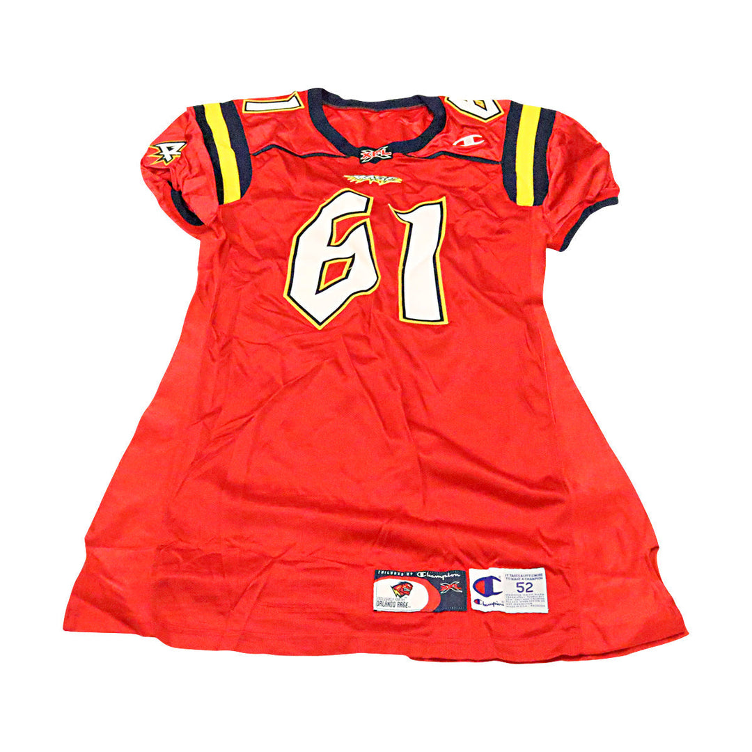 Orlando Rage 2001 #61 Team Issued Home Jersey Size 52 +2 Linemen Cut