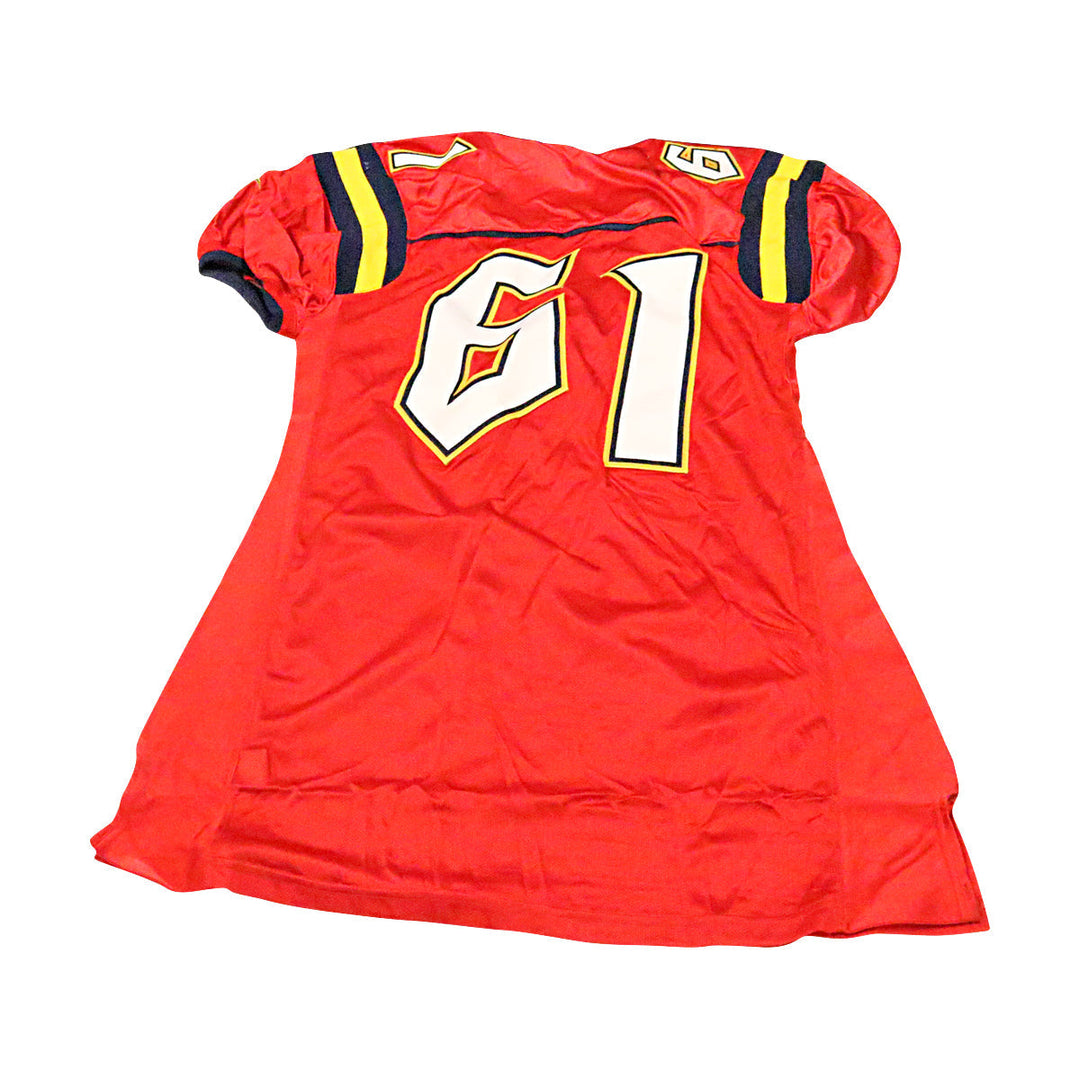 Orlando Rage 2001 #61 Team Issued Home Jersey Size 52 +2 Linemen Cut