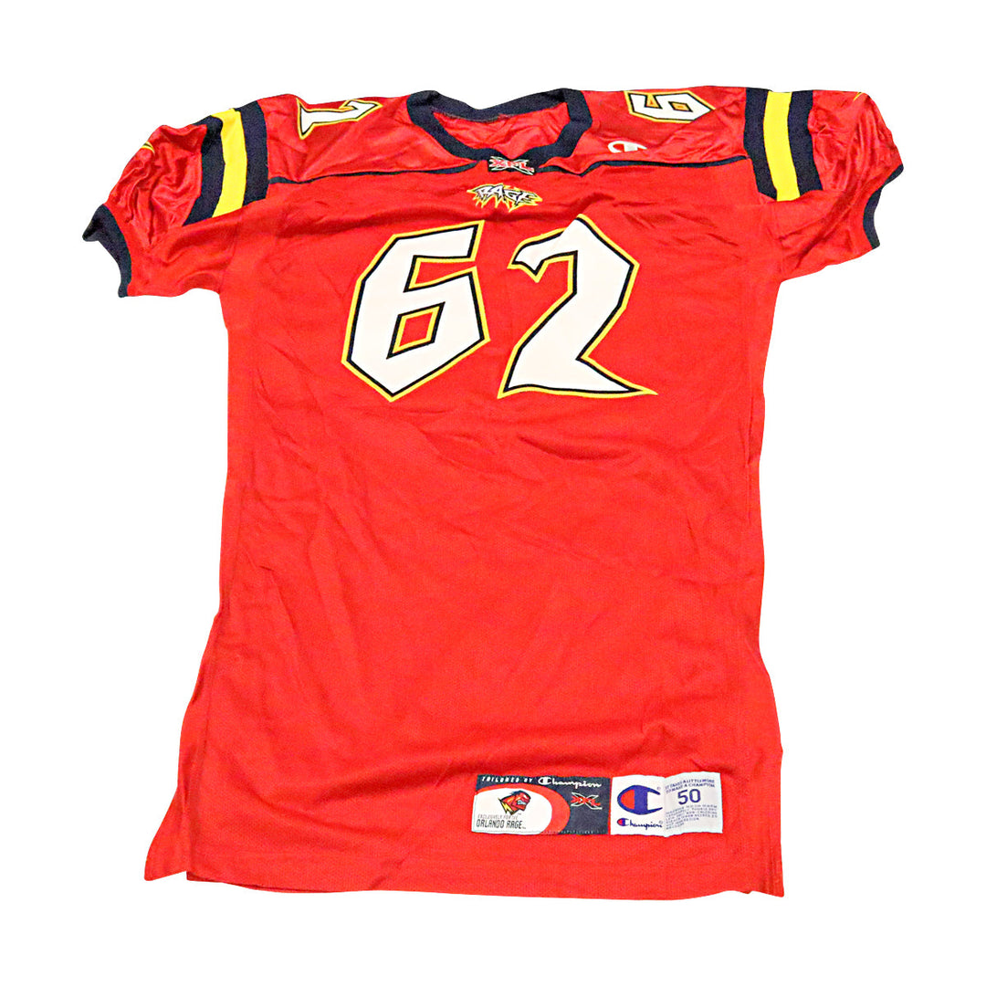 Orlando Rage 2001 #62 Team Issued Home Jersey Size 50 +2