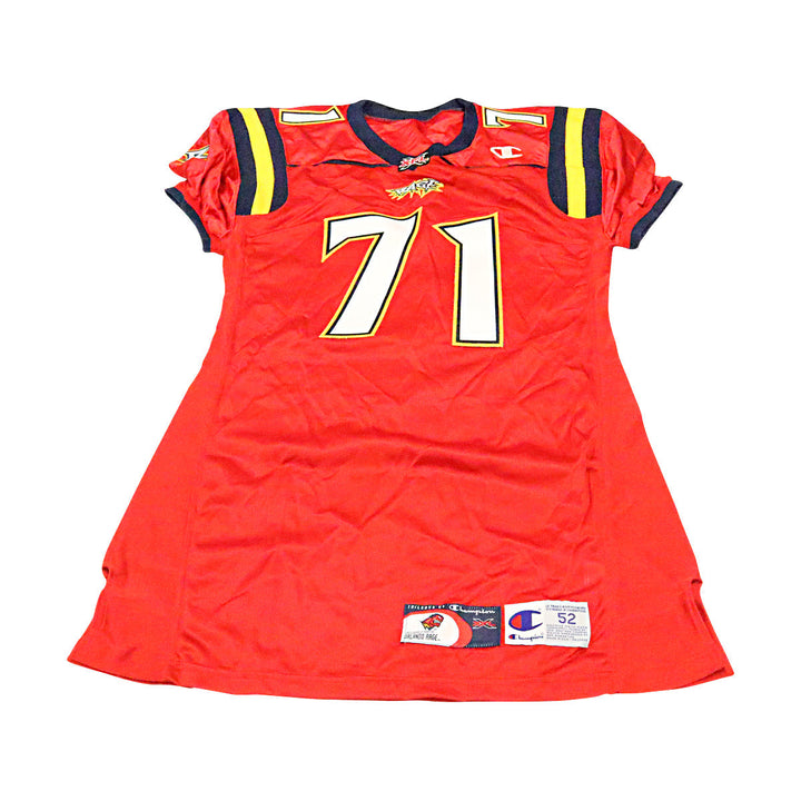 Orlando Rage 2001 #71 Team Issued Home Jersey Size 52 +2 Linemen Cut