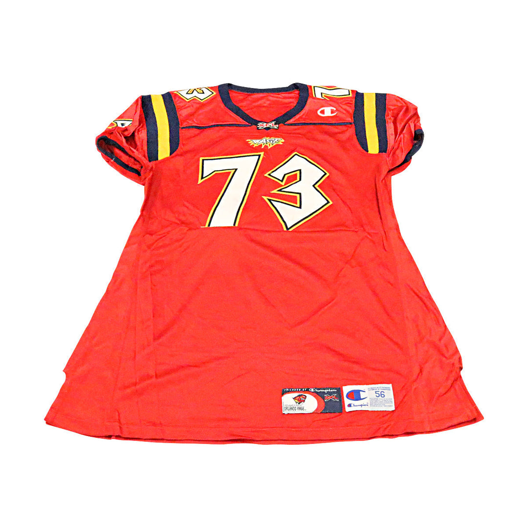 Jason Gamble Orlando Rage 2001 Game Used Home Jersey Size 56 +2 Linemen Cut
