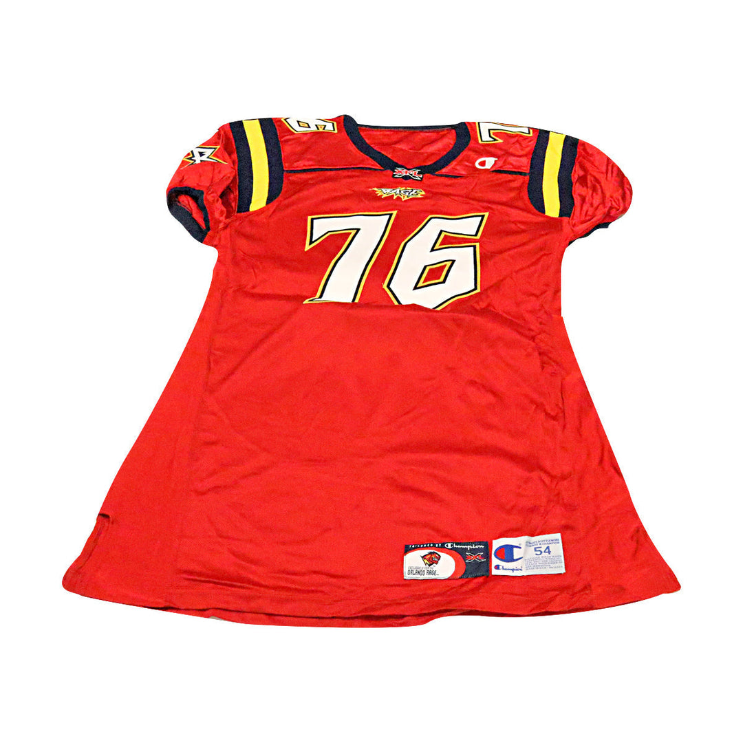 Cheston Blackshear Orlando Rage 2001 Game Used Home Jersey Size 54 +2 Linemen Cut