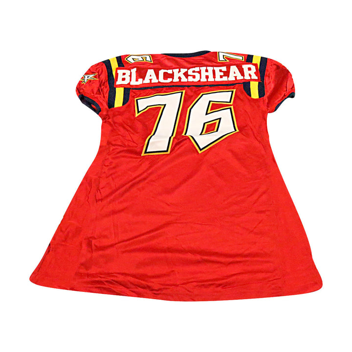 Cheston Blackshear Orlando Rage 2001 Game Used Home Jersey Size 54 +2 Linemen Cut
