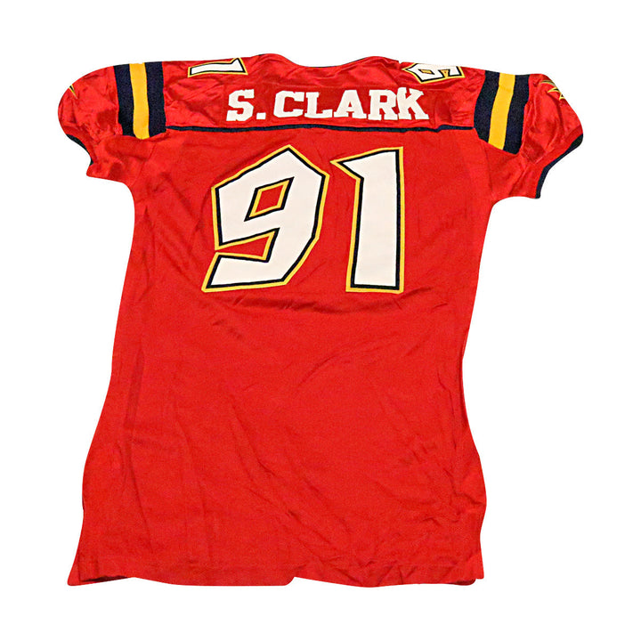 Sedrick Clark Orlando Rage 2001 Game Used Home Jersey Size 50 +2