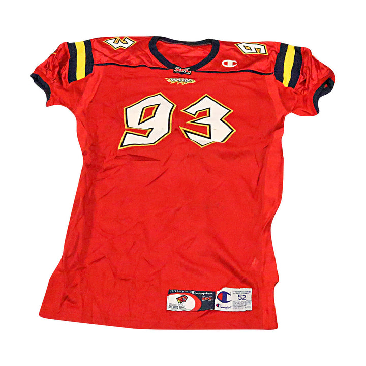 Corey Mayfield Orlando Rage 2001 Game Used Home Jersey Size 52 +2