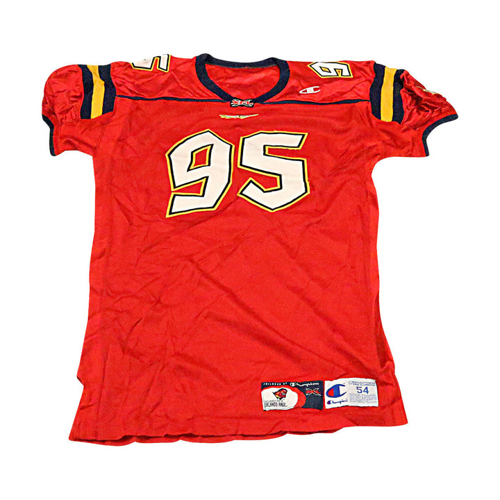 Bill Duff Orlando Rage 2001 Game Used Home Jersey Size 54 +2