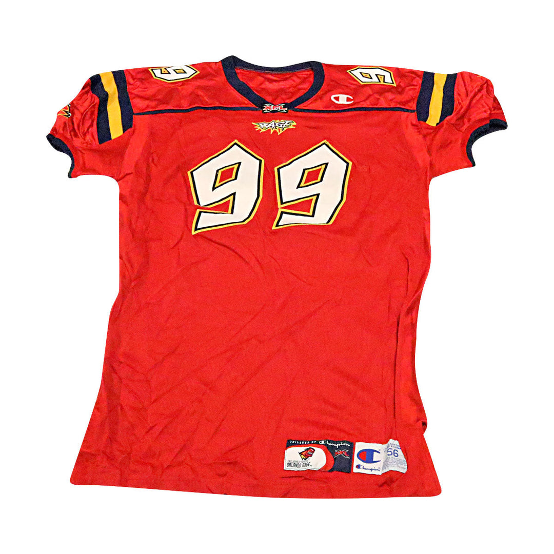 Andre Purvis Orlando Rage 2001 Game Used Home Jersey Size 56 +2