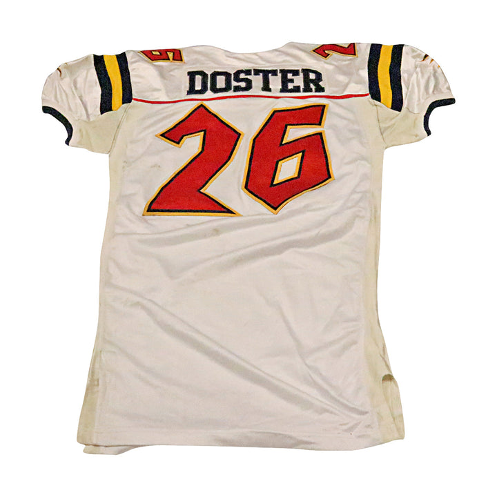 Reginald Doster Orlando Rage 2001 Game Used Away Jersey Size 48 +2