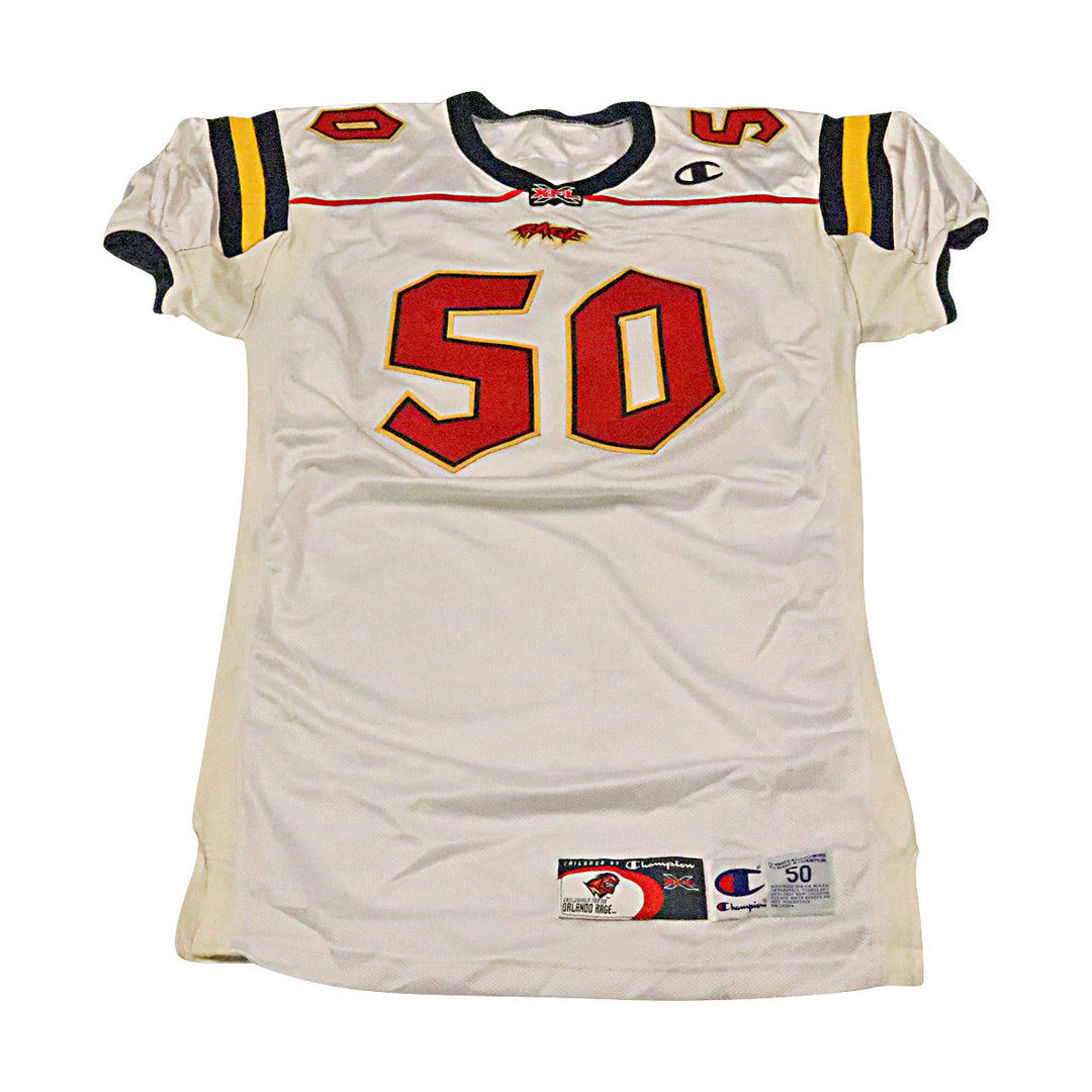 Jefferson Orlando Rage 2001 Game Used Away Jersey Size 50 +2