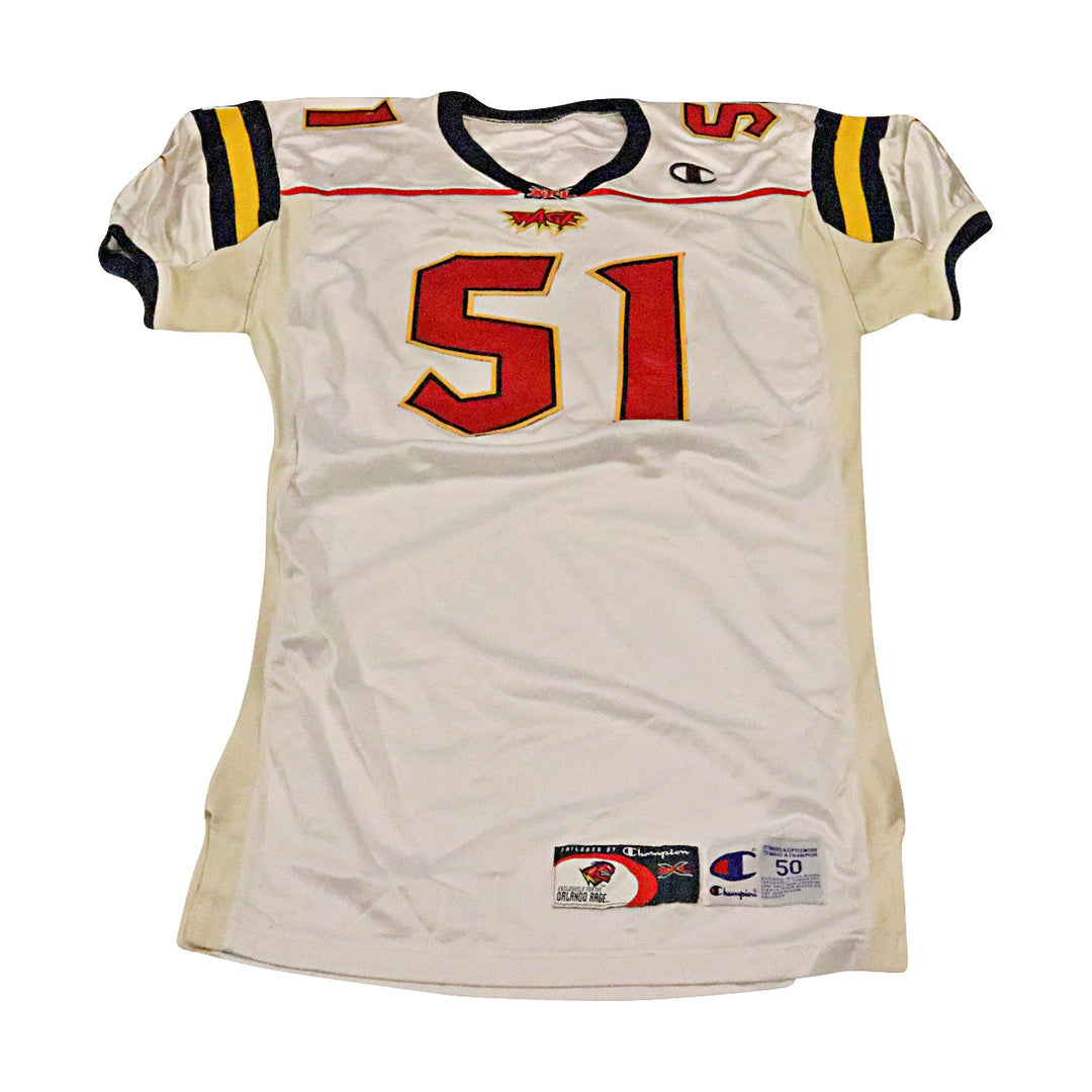 James Burgess Orlando Rage 2001 Game Used Away Jersey Size 50 +2
